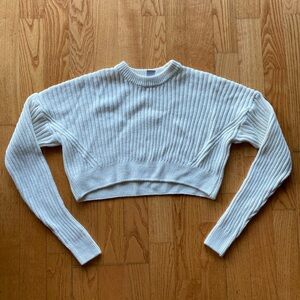 Urban Outfitters Cream Cropped Sweater